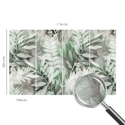 Papier peint intissé Feuilles aquarelles