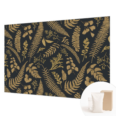 Papier peint photo avec un motif de feuilles botaniques