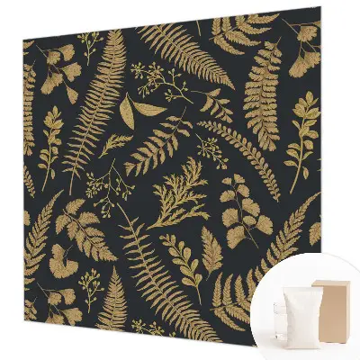 Papier peint intissé imprimé feuilles botaniques