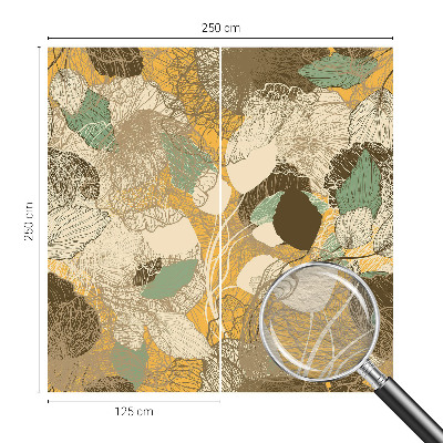 Papier peint panoramique avec un motif végétal élégant
