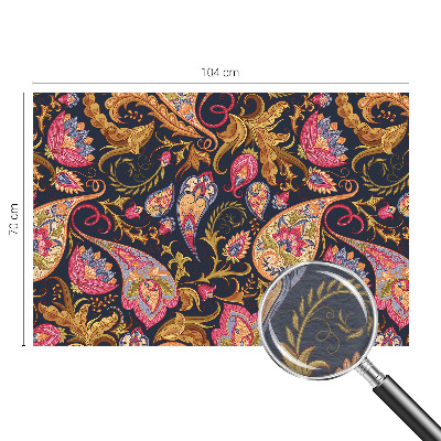 Papier peint panoramique intissé avec un motif paisley coloré