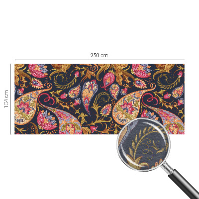 Papier peint panoramique intissé avec un motif paisley coloré