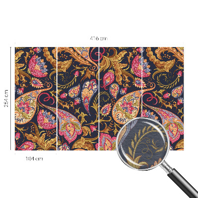 Papier peint panoramique intissé Farebný paisley vzor