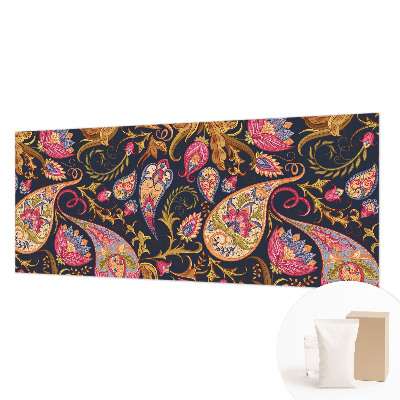 Papier peint panoramique intissé avec un motif paisley coloré