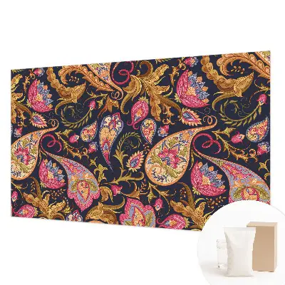 Papier peint intissé imprimé cachemire coloré