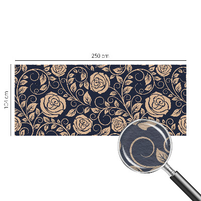 Papier peint panoramique sur mesure avec motif de fleurs romantiques