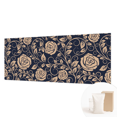 Papier peint panoramique sur mesure avec motif de fleurs romantiques