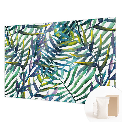 Tapisserie panoramique avec un motif de végétation exotique