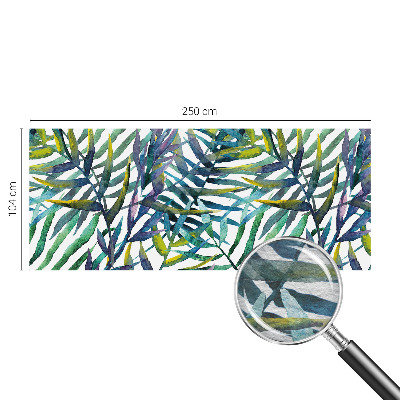 Tapisserie panoramique avec un motif de végétation exotique