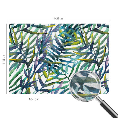 Tapisserie panoramique avec un motif de végétation exotique