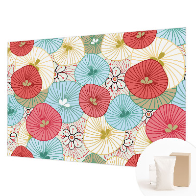 Papier peint panoramique chambre avec un motif floral