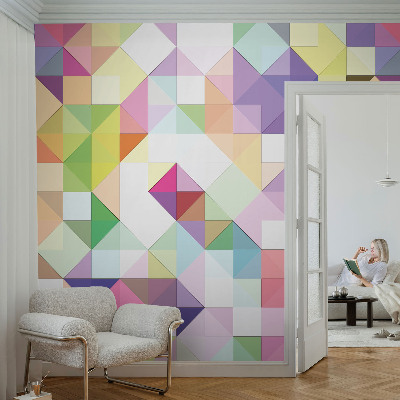 Papier peint panoramique chambre adulte Farebné tvary