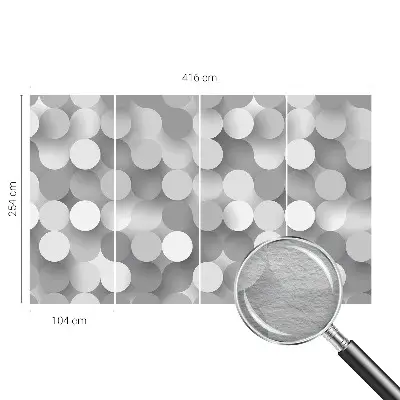 Papier peint photo sur tissu non tissé Cercles gris
