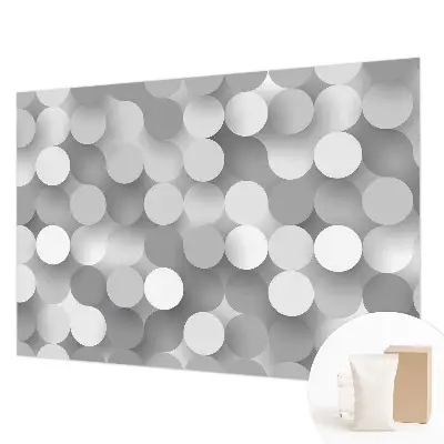 Papier peint photo sur tissu non tissé Cercles gris