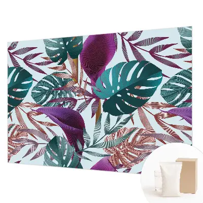 Papier peint photo imprimé sur tissu non tissé composition tropicale