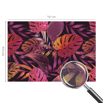 Papier peint panoramique haut de gamme au motif de feuilles exotiques