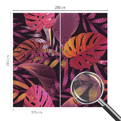 Papier peint panoramique haut de gamme au motif de feuilles exotiques