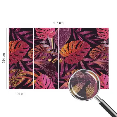 Papier peint photo grand format pour le mur feuilles exotiques