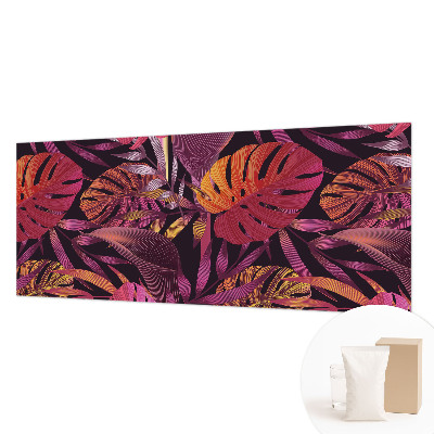 Papier peint panoramique haut de gamme au motif de feuilles exotiques