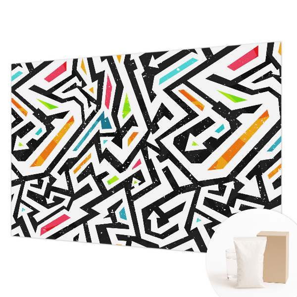 Papier peint panoramique facile à poser avec un motif de mosaïque abstraite