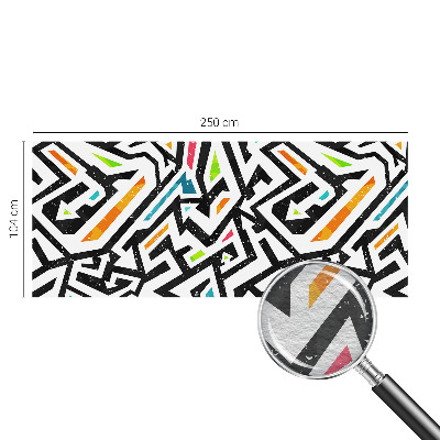 Papier peint panoramique facile à poser avec un motif de mosaïque abstraite