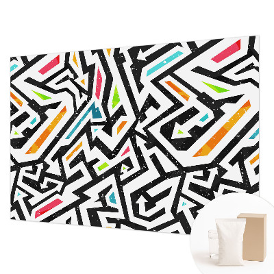 Papier peint panoramique facile à poser avec un motif de mosaïque abstraite