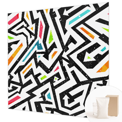 Papier peint panoramique facile à poser avec un motif de mosaïque abstraite