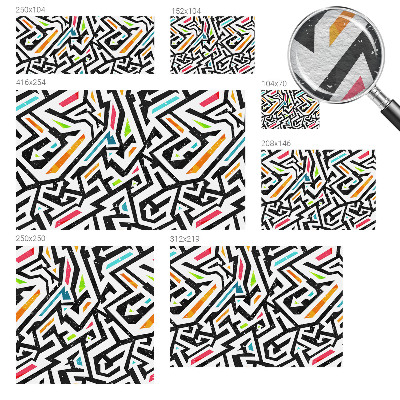 Papier peint panoramique facile à poser avec un motif de mosaïque abstraite