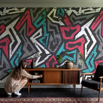 Papier peint intissé imprimé Mosaïque abstraite