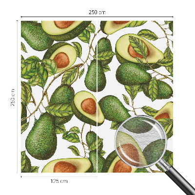 Papier peint panoramique à motif avocat