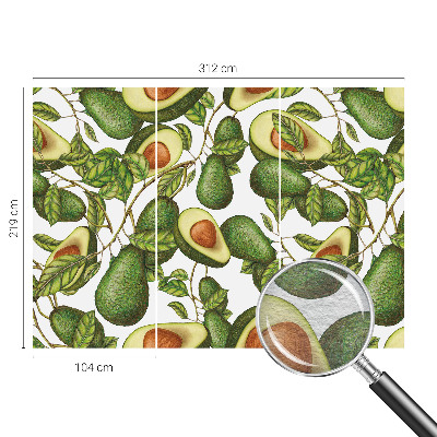 Papier peint panoramique à motif avocat