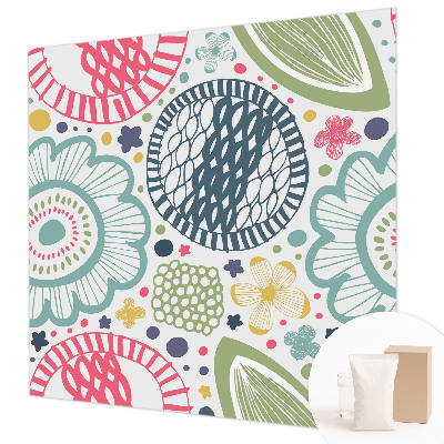Papier peint chambre moderne avec des motifs floraux