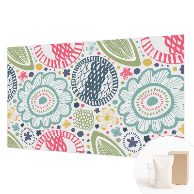Papier peint chambre moderne avec des motifs floraux