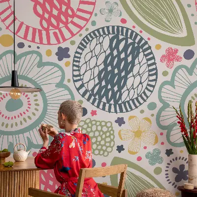 Papier peint intissé imprimé Motifs floraux