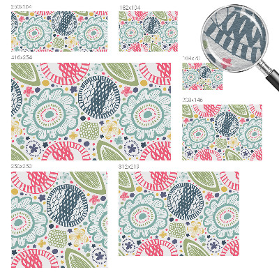 Papier peint chambre moderne avec des motifs floraux
