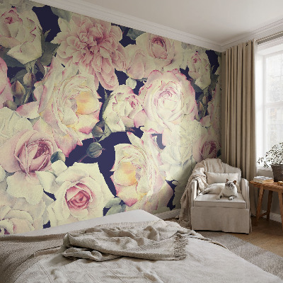 Papier peint panoramique sur mesure avec motif Kytica kvetov