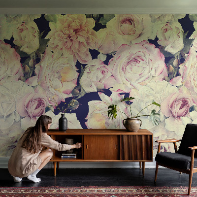 Papier peint panoramique sur mesure avec motif Kytica kvetov