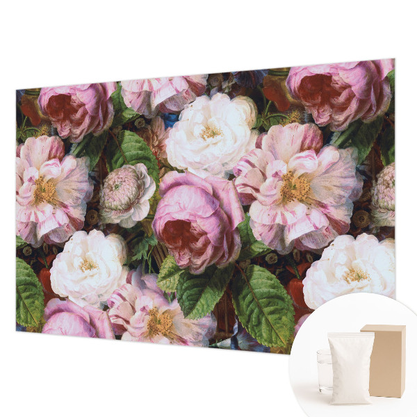 Tapisserie panoramique avec un motif floral élégant