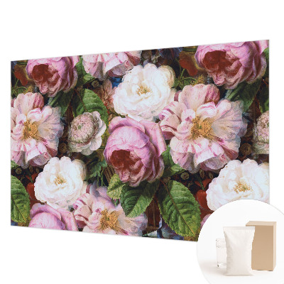 Tapisserie panoramique avec un motif floral élégant