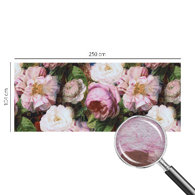Tapisserie panoramique avec un motif floral élégant