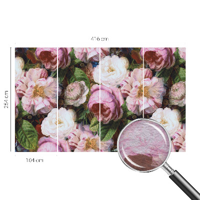 Tapisserie panoramique avec un motif floral élégant