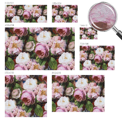 Tapisserie panoramique avec un motif floral élégant