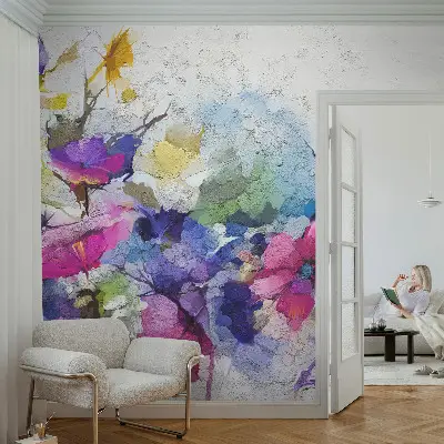Papier peint intissé Fleurs abstraites