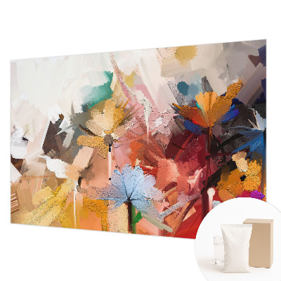 Papier peint panoramique haut de gamme à motif abstrait floral