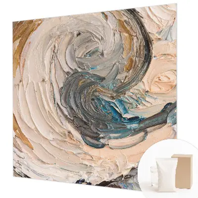 Papier peint intissé imprimé tourbillons colorés