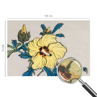 Papier peint photographique sur tissu non tissé fleur jaune