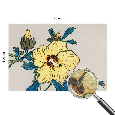 Papier peint photographique sur tissu non tissé fleur jaune