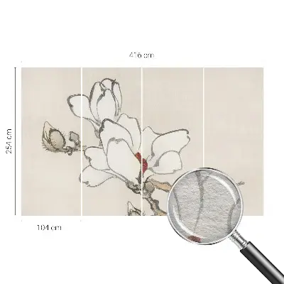 Papier peint intissé Magnolias délicats
