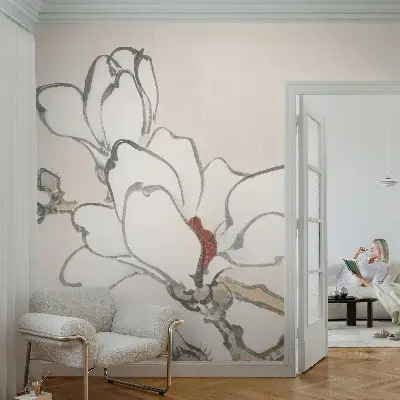 Papier peint intissé Magnolias délicats