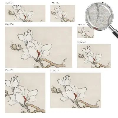 Papier peint intissé Magnolias délicats